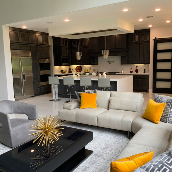 open concept living room